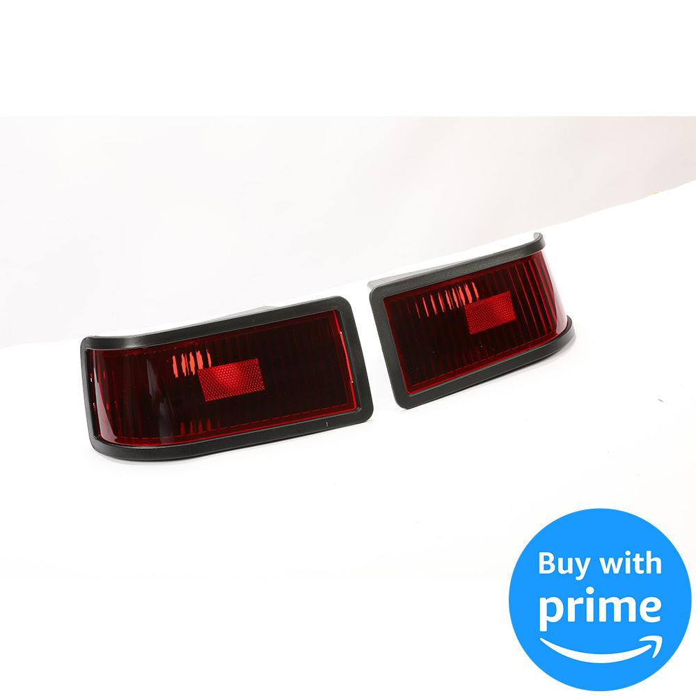 Tail Light Kit Compatible with John Deere 415 425 445 455 w/o Bulbs Plastic Red Lens Replacement for M116504 M116505