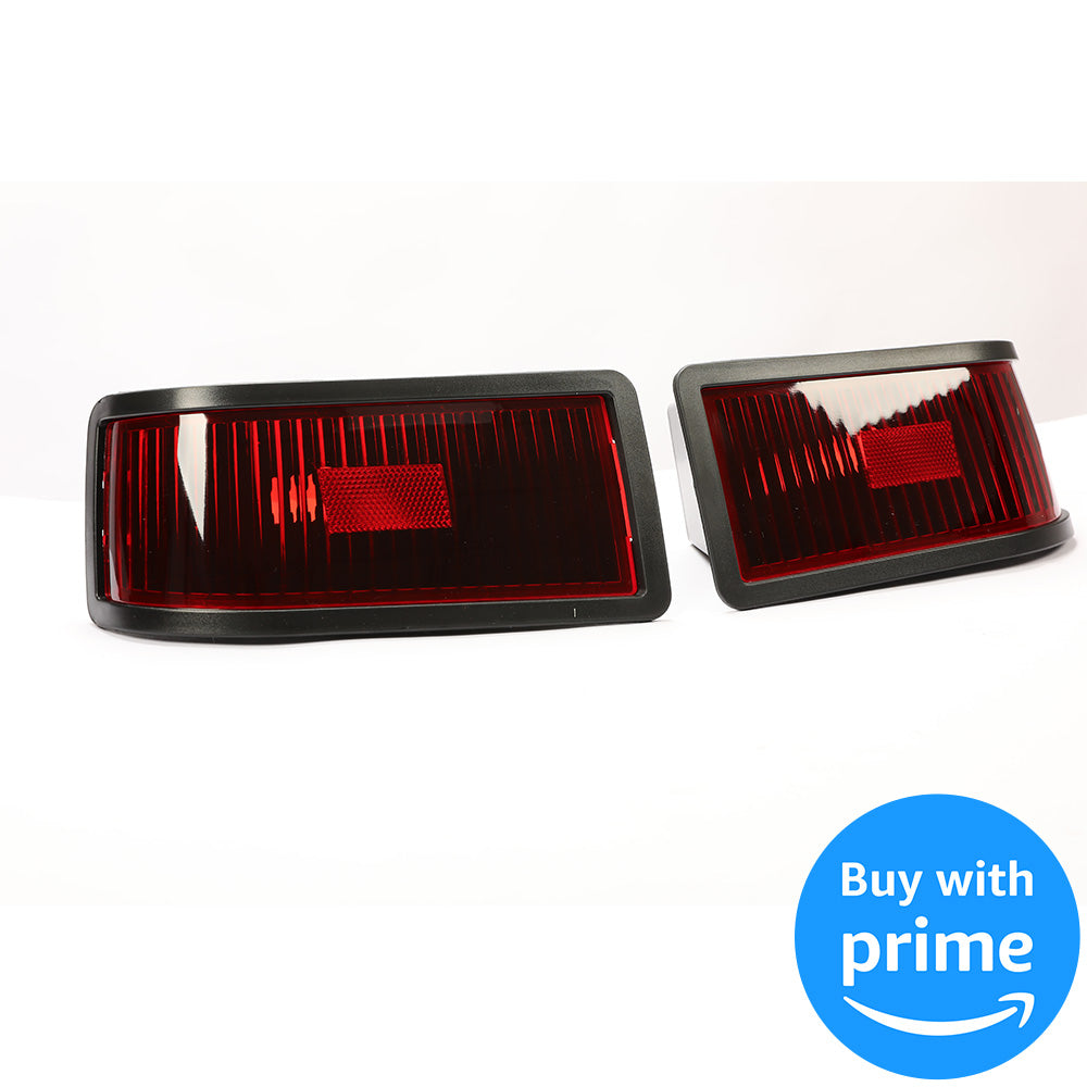 Tail Light Kit Compatible with John Deere 415 425 445 455 w/o Bulbs Plastic Red Lens Replacement for M116504 M116505