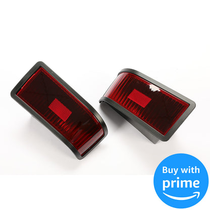 Tail Light Kit Compatible with John Deere 415 425 445 455 w/o Bulbs Plastic Red Lens Replacement for M116504 M116505