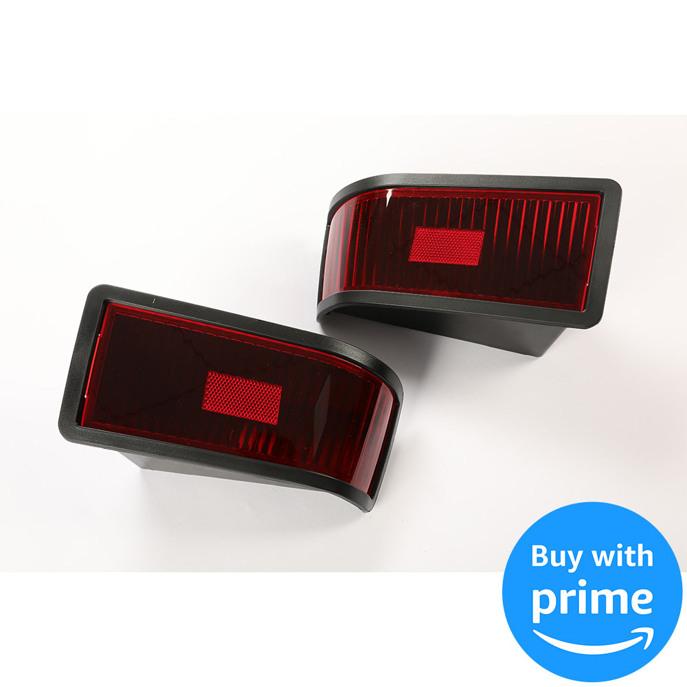 Tail Light Kit Compatible with John Deere 415 425 445 455 w/o Bulbs Plastic Red Lens Replacement for M116504 M116505