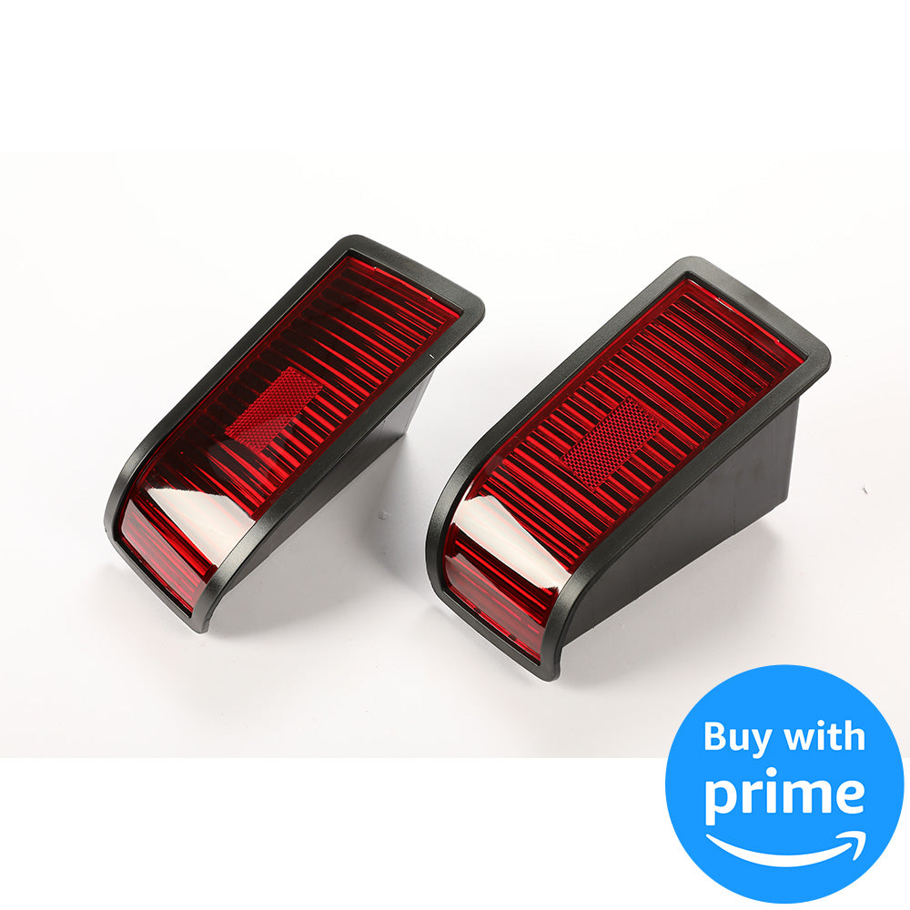 Tail Light Kit Compatible with John Deere 415 425 445 455 w/o Bulbs Plastic Red Lens Replacement for M116504 M116505
