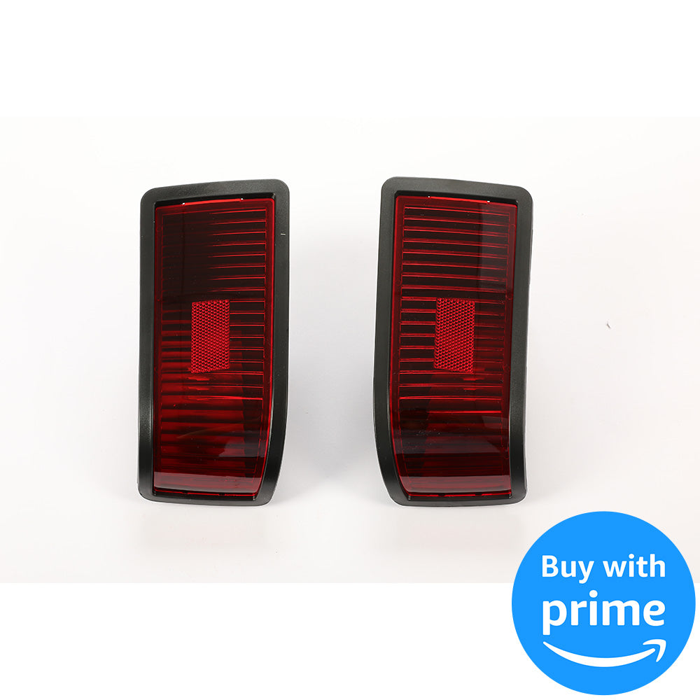 Tail Light Kit Compatible with John Deere 415 425 445 455 w/o Bulbs Plastic Red Lens Replacement for M116504 M116505