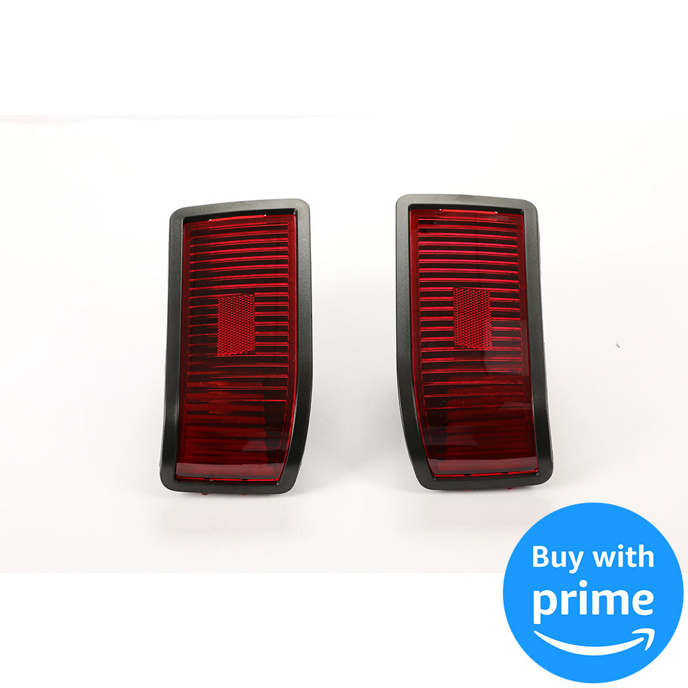 Tail Light Kit Compatible with John Deere 415 425 445 455 w/o Bulbs Plastic Red Lens Replacement for M116504 M116505