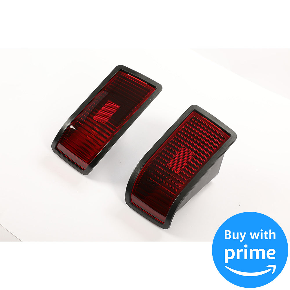 Tail Light Kit Compatible with John Deere 415 425 445 455 w/o Bulbs Plastic Red Lens Replacement for M116504 M116505