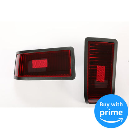 Tail Light Kit Compatible with John Deere 415 425 445 455 w/o Bulbs Plastic Red Lens Replacement for M116504 M116505