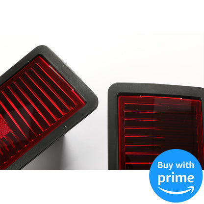 Tail Light Kit Compatible with John Deere 415 425 445 455 w/o Bulbs Plastic Red Lens Replacement for M116504 M116505