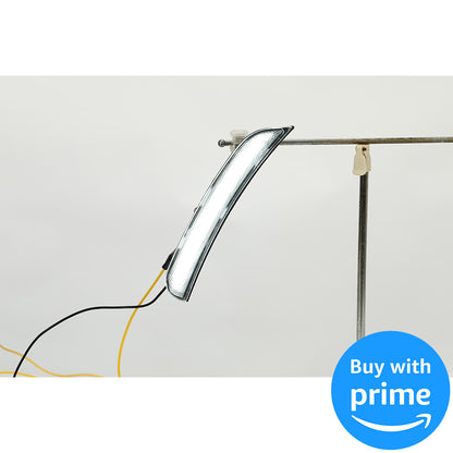 Side Marker Light Compatible with 2015-2022 Dodge Charger Side Marker Lamps Reflectors Front Rear LED Clear Lens White Lights Replacement for 68214404AA 68214405AA 68214127AA 68214126AA 4Pcs