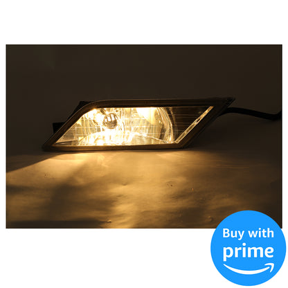 Fog Lights Lamps Compatible with 2011-2013 Honda Odyssey Replacement Assembly Fog Lamps with Bulbs & Wiring Harness & Switch Kit Chrome Housing Clear Lens