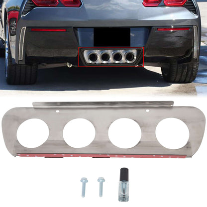 Exhaust Filler Panel For 2014-2019 C7 Corvette Z06,NPP Silver Stainless Steel