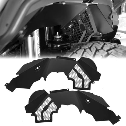 Solid Aluminum Front Inner Fender Liner Flares For 2007-2018 Jeep Wrangler JK