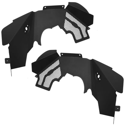 Solid Aluminum Front Inner Fender Liner Flares For 2007-2018 Jeep Wrangler JK