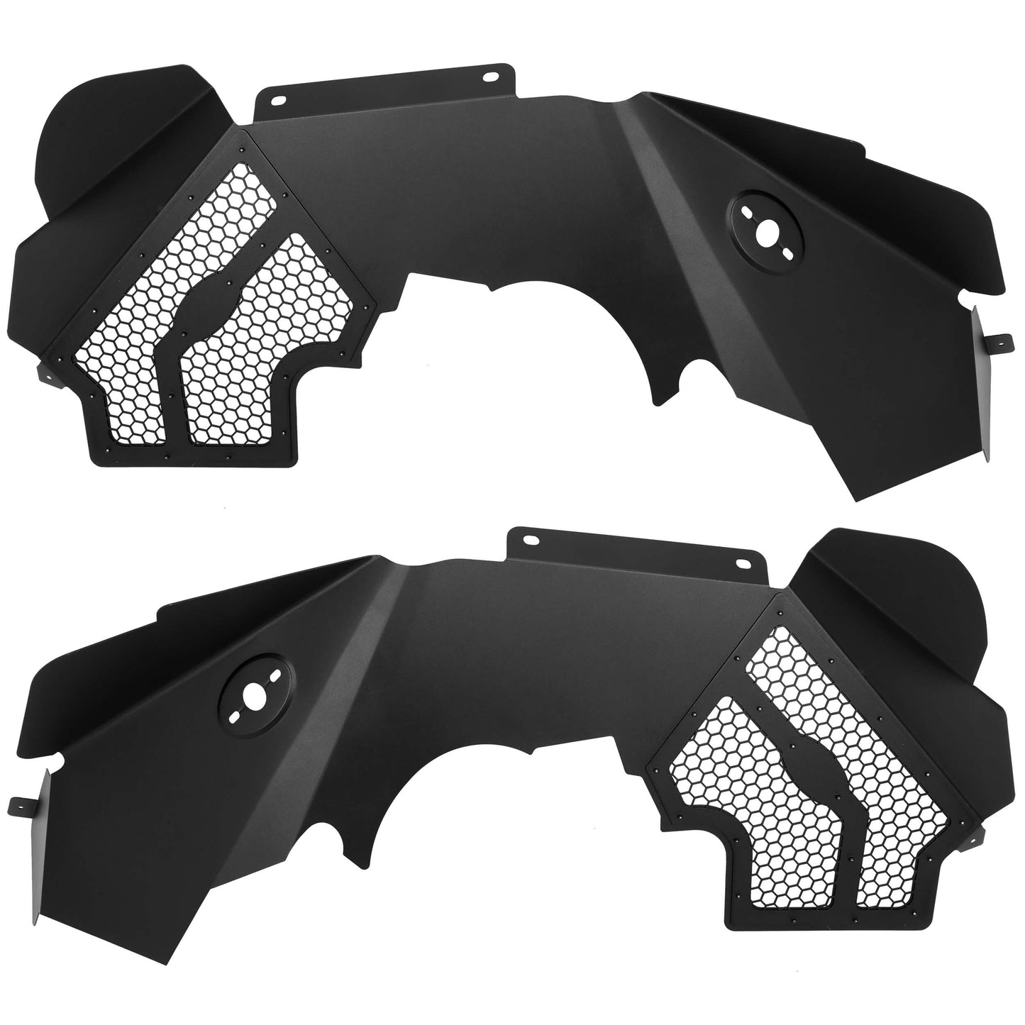 Solid Aluminum Front Inner Fender Liner Flares For 2007-2018 Jeep Wrangler JK