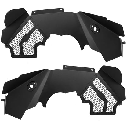 Solid Aluminum Front Inner Fender Liner Flares For 2007-2018 Jeep Wrangler JK