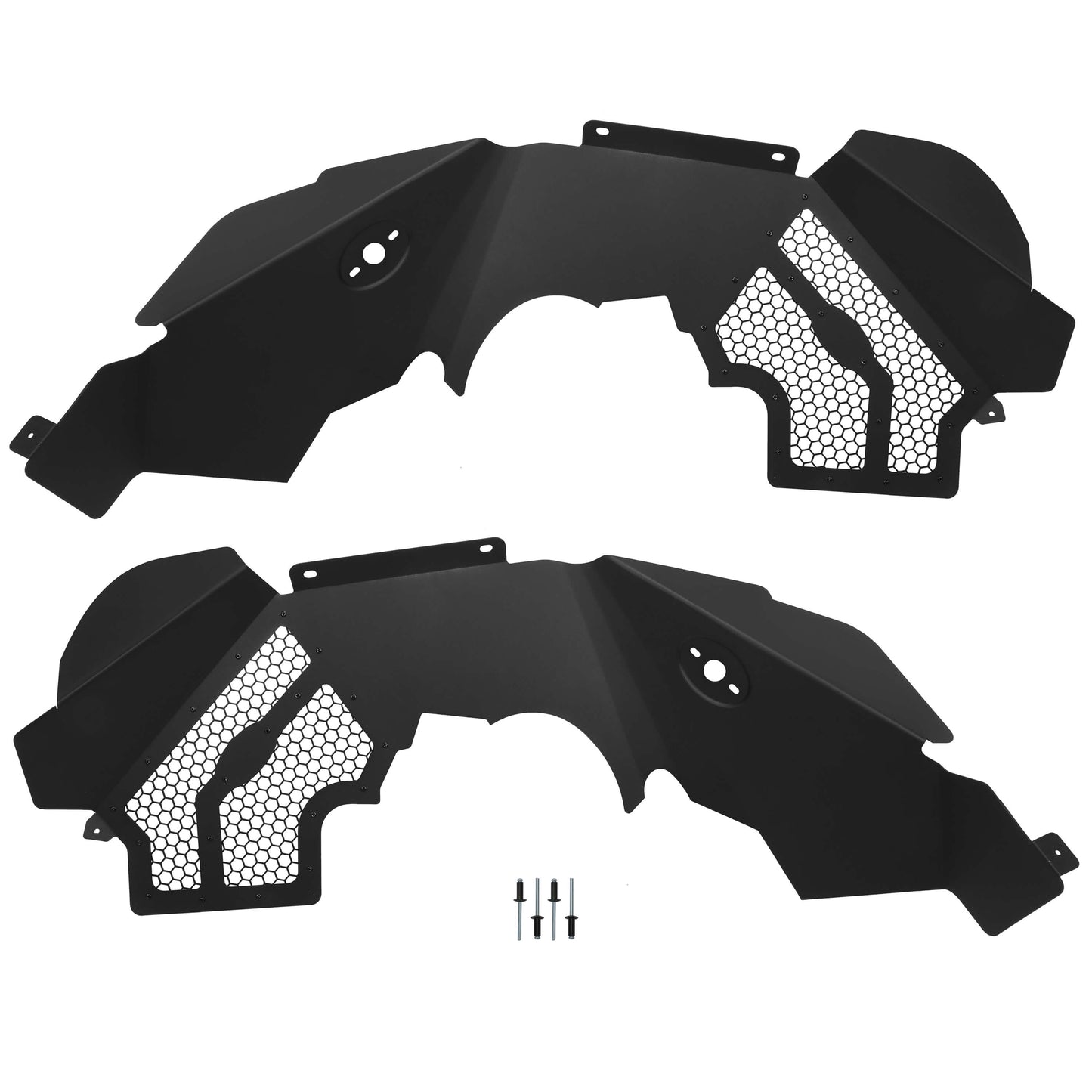 Solid Aluminum Front Inner Fender Liner Flares For 2007-2018 Jeep Wrangler JK
