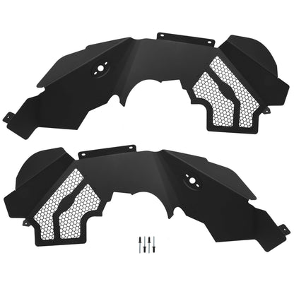 Solid Aluminum Front Inner Fender Liner Flares For 2007-2018 Jeep Wrangler JK
