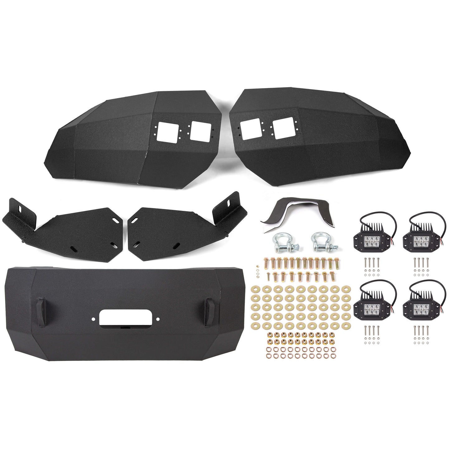 Offroad Front Bumper for 2004-2008 Ford F-150,3 Piece Winch Ready