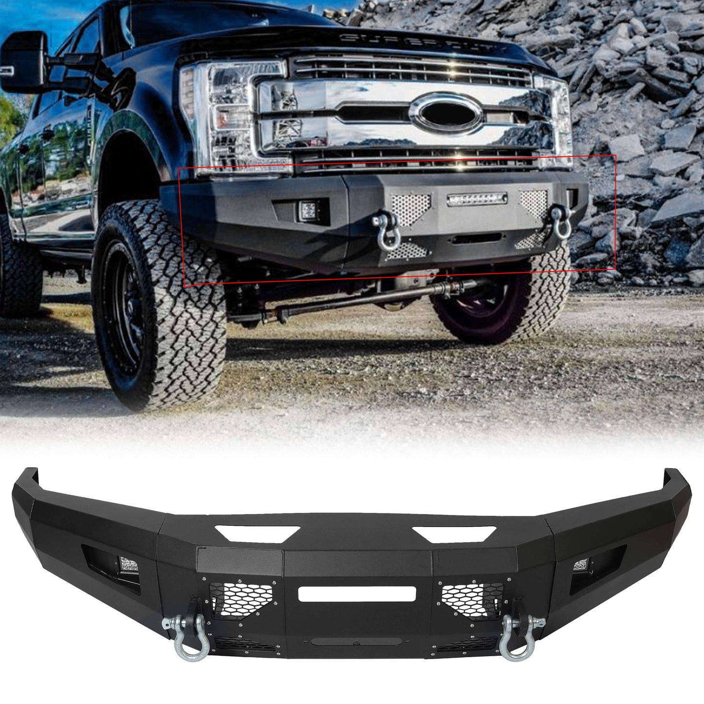 Steel Front Bumper for 2017-2019 Ford F-250 F-350 F-450