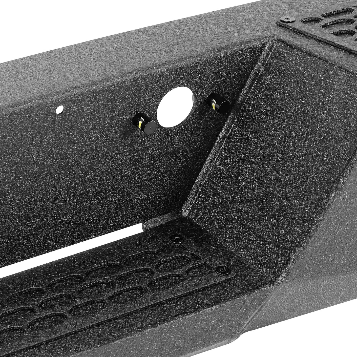 Heavy-Duty Rear Bumper Black For Chevy Silverado and GMC Sierra 1500 2007-2018