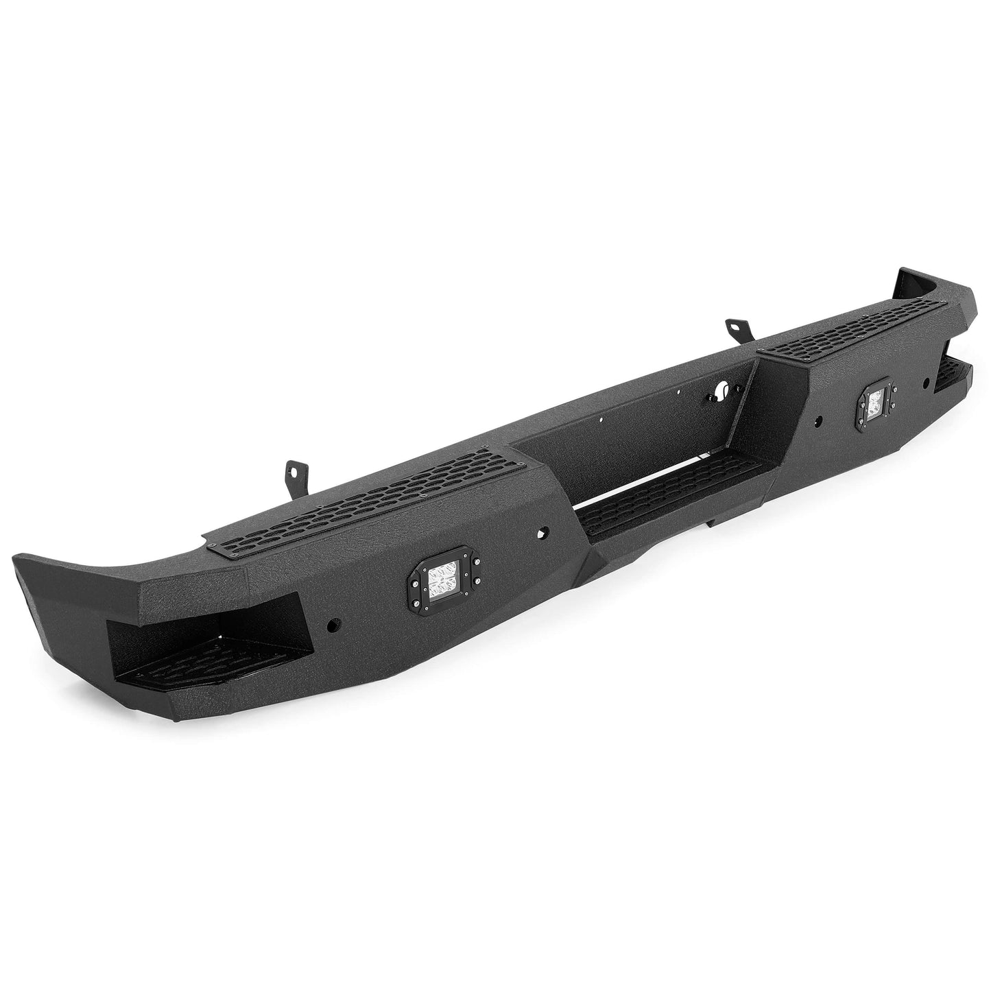 Heavy-Duty Rear Bumper Black For Chevy Silverado and GMC Sierra 1500 2007-2018