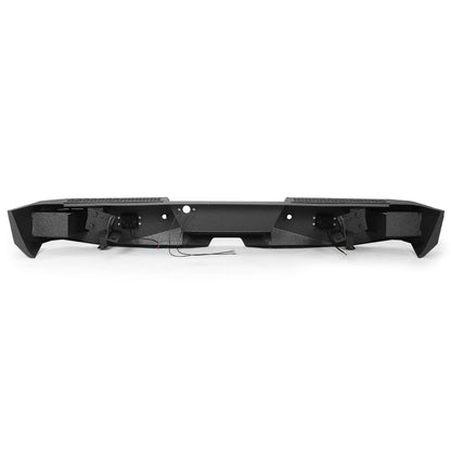 Heavy-Duty Rear Bumper Black For Chevy Silverado and GMC Sierra 1500 2007-2018