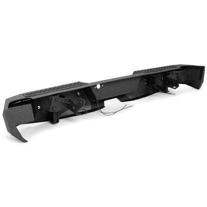 Heavy-Duty Rear Bumper Black For Chevy Silverado and GMC Sierra 1500 2007-2018