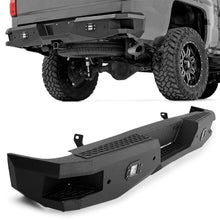 Heavy-Duty Rear Bumper Black For Chevy Silverado and GMC Sierra 1500 2007-2018