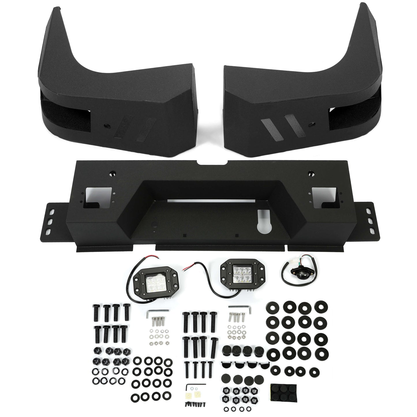 Rear Bumper Step Bumper Compatible with 2010-2021 Dodge Ram 2500 3500 Heavy Duty Steel