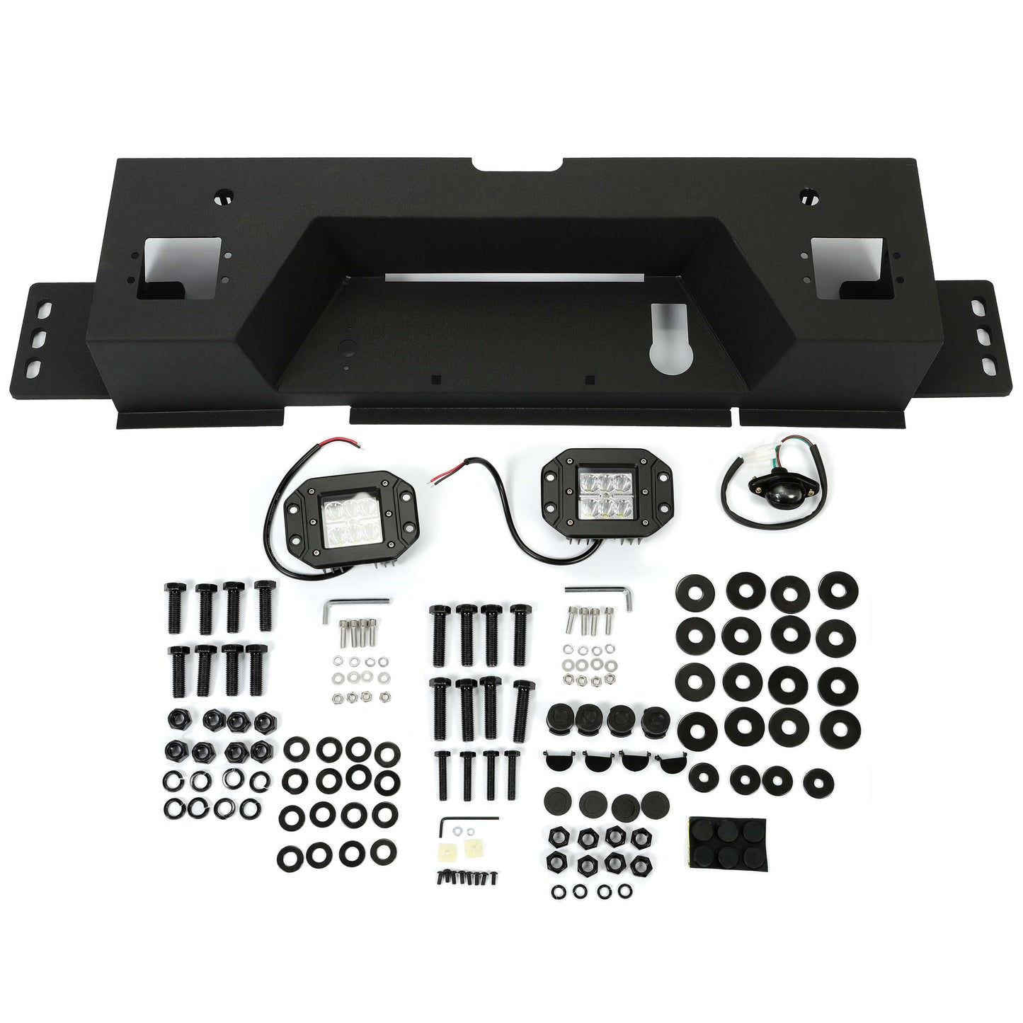 Rear Bumper Step Bumper Compatible with 2010-2021 Dodge Ram 2500 3500 Heavy Duty Steel