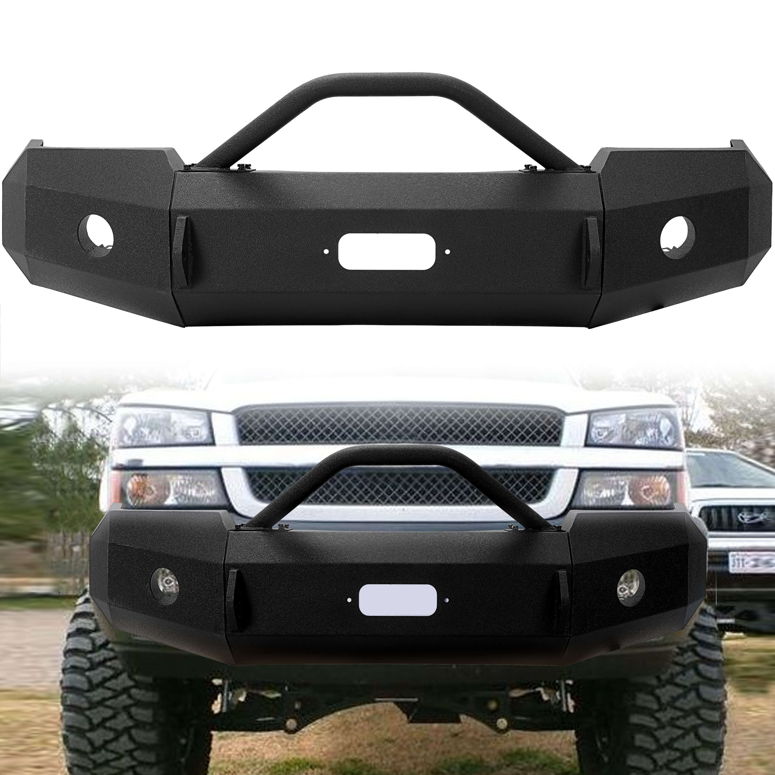Iron Cross HD Front Bumper for 2003-2006 Chevrolet Silverado 1500,With Push Bar