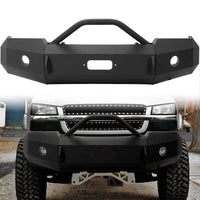 Load image into Gallery viewer, YIKATOO® Iron Cross HD Front Bumper for 2003-2006 Chevrolet Silverado 1500,With Push Bar -  junior
