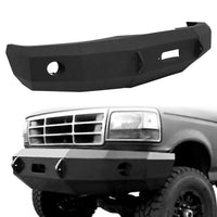 Load image into Gallery viewer, YIKATOO® Modular Black Front Bumper for 1992-1996 Ford F-150 F-250 F-350,3-Piece Steel Base
