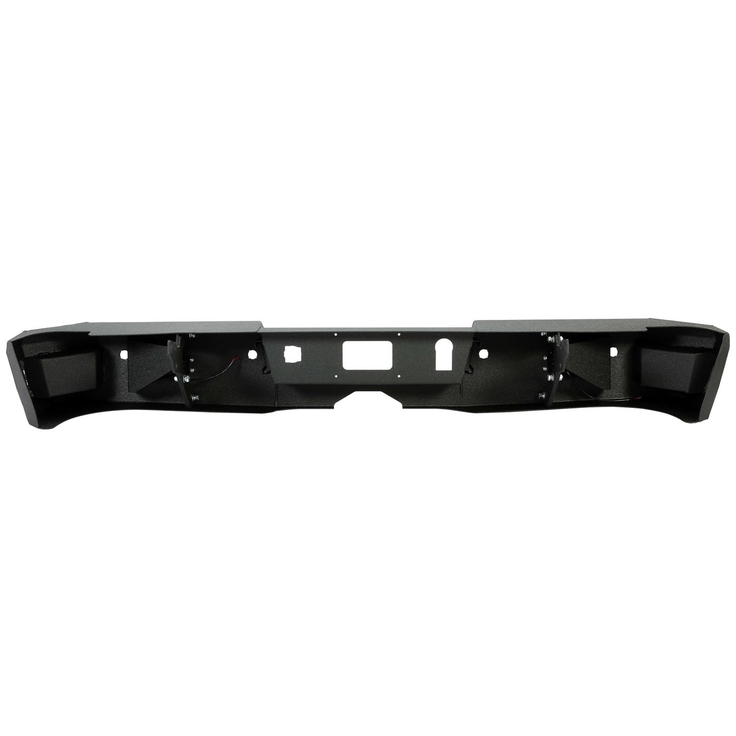 Off-Road Rear Bumper Heavy-duty Steel Compatible with 2014-2019 Chevy Silverado GMC Sierra 1500 2500 HD 3500 HD with 2 LED