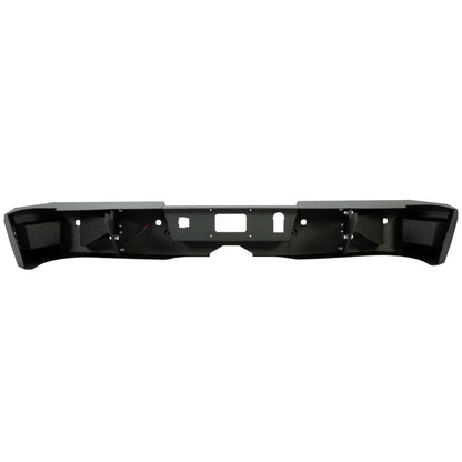 Off-Road Rear Bumper Heavy-duty Steel Compatible with 2014-2019 Chevy Silverado GMC Sierra 1500 2500 HD 3500 HD with 2 LED
