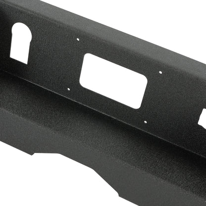 Off-Road Rear Bumper Heavy-duty Steel Compatible with 2014-2019 Chevy Silverado GMC Sierra 1500 2500 HD 3500 HD with 2 LED