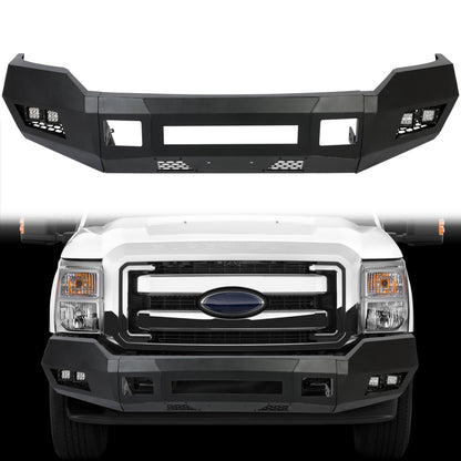 Modular Front Bumper for 2011-2016 Ford F-250 F-350,3-Piece w/LED Lights