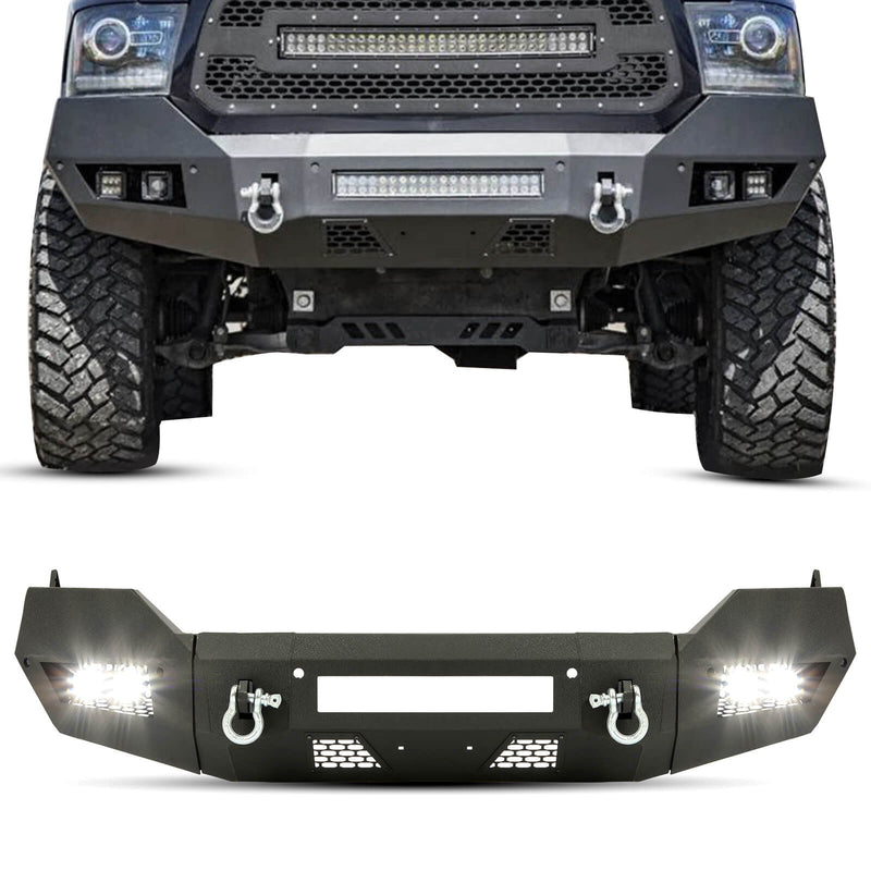 YIKATOO® Front Bumper Off-road 3-Piece Modular Compatible with 2013-2018 Dodge Ram 1500 2019-2021 Ram 1500 Classic 2WD/4WD -junior