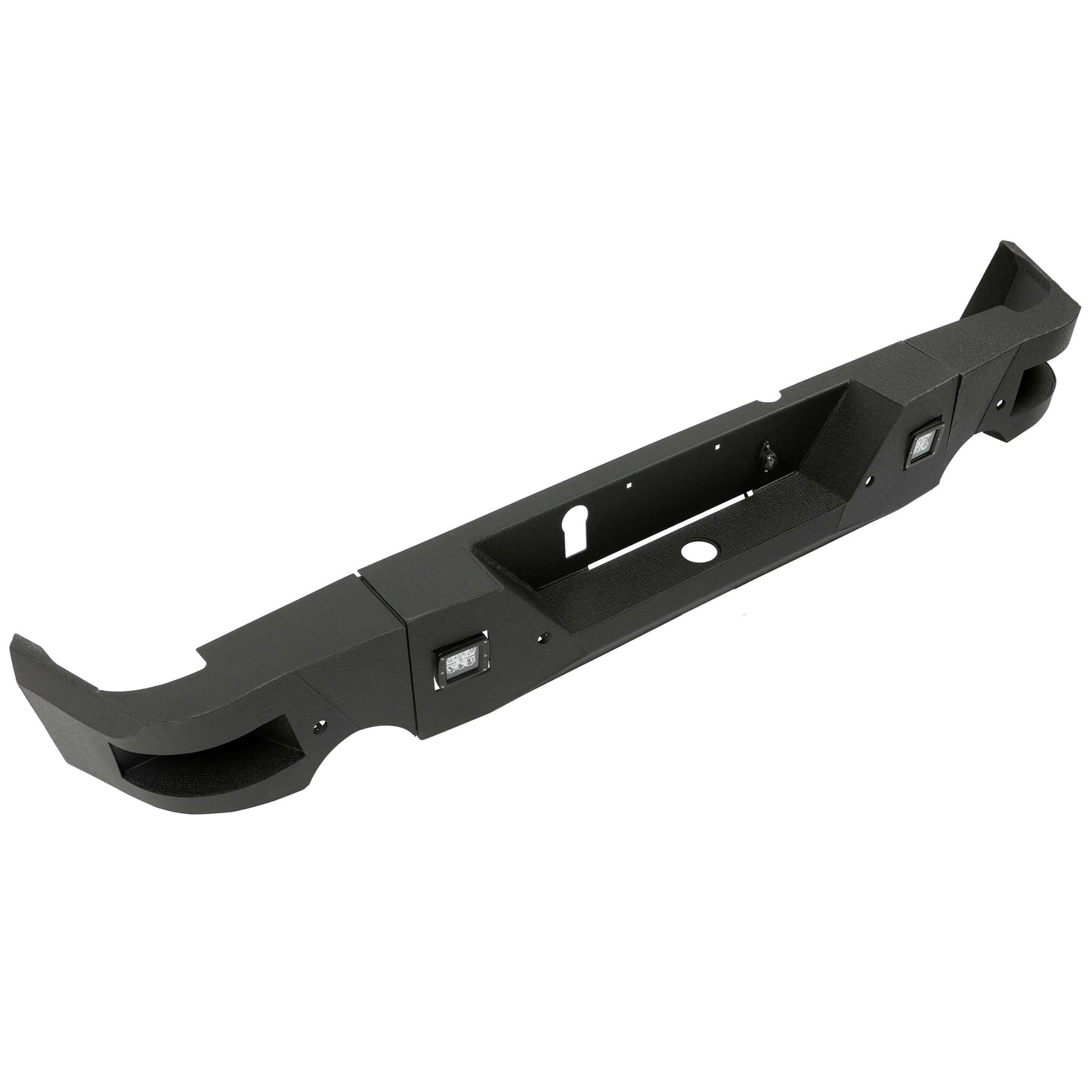 Truck Black Steel Rear Bumper for 2009-2018 Dodge Ram 1500,Face Bar Guard Step