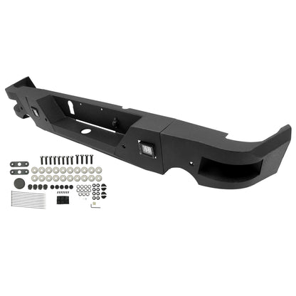 Truck Black Steel Rear Bumper for 2009-2018 Dodge Ram 1500,Face Bar Guard Step