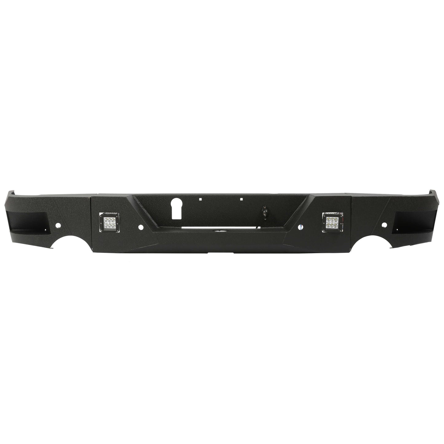 Truck Black Steel Rear Bumper for 2009-2018 Dodge Ram 1500,Face Bar Guard Step