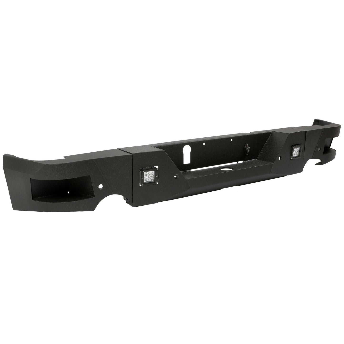 Truck Black Steel Rear Bumper for 2009-2018 Dodge Ram 1500,Face Bar Guard Step