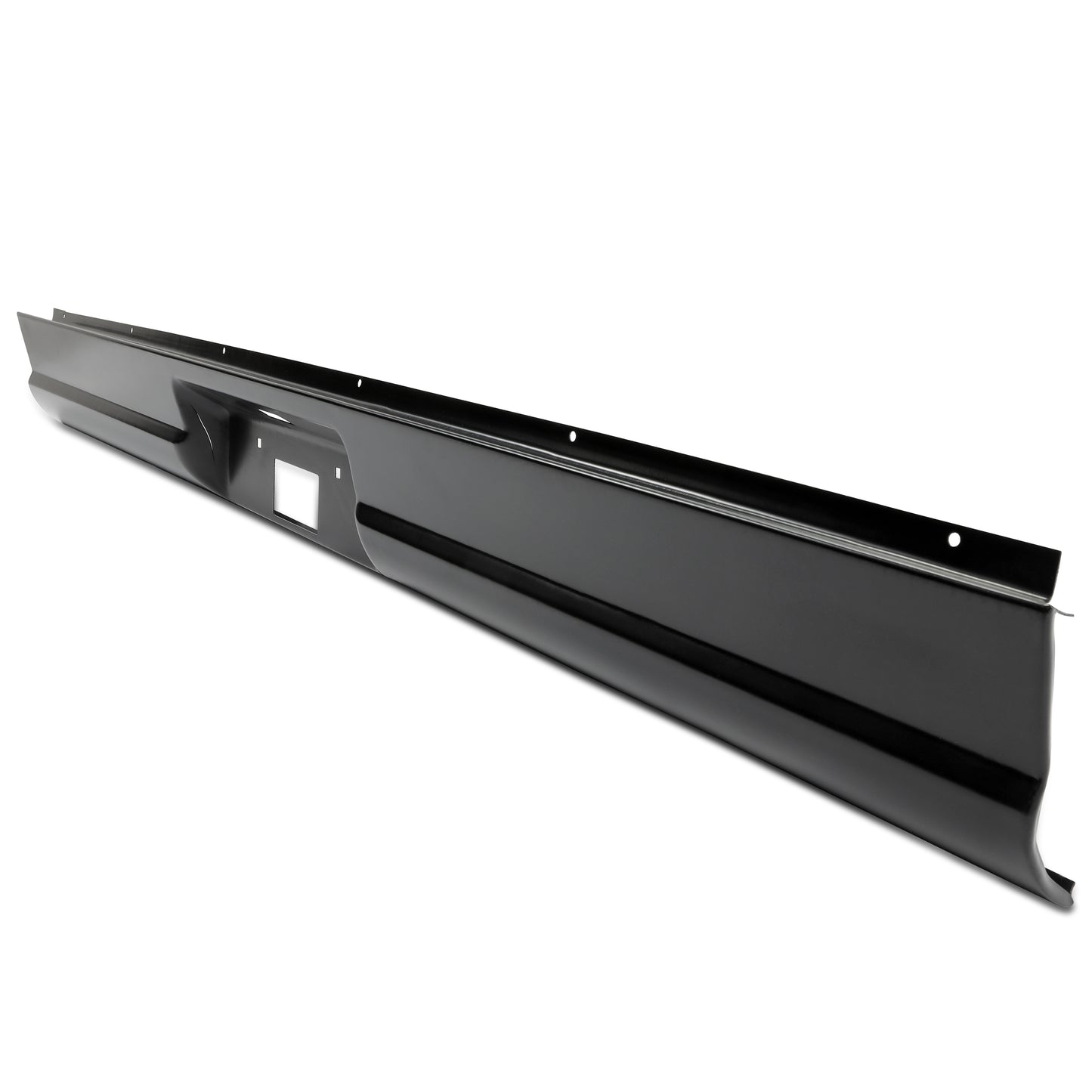 Steel Rear Roll Pan Bumper W/ License Light Compatible With 1967-1972 Chevy C10 Pickup Fleetside