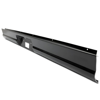 Steel Rear Roll Pan Bumper W/ License Light Compatible With 1967-1972 Chevy C10 Pickup Fleetside
