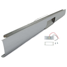 Steel Roll Pan Rollpan Bumper Compatible with 1967-1972 Ford F100 Fleetside w/License Plate Hole&Light