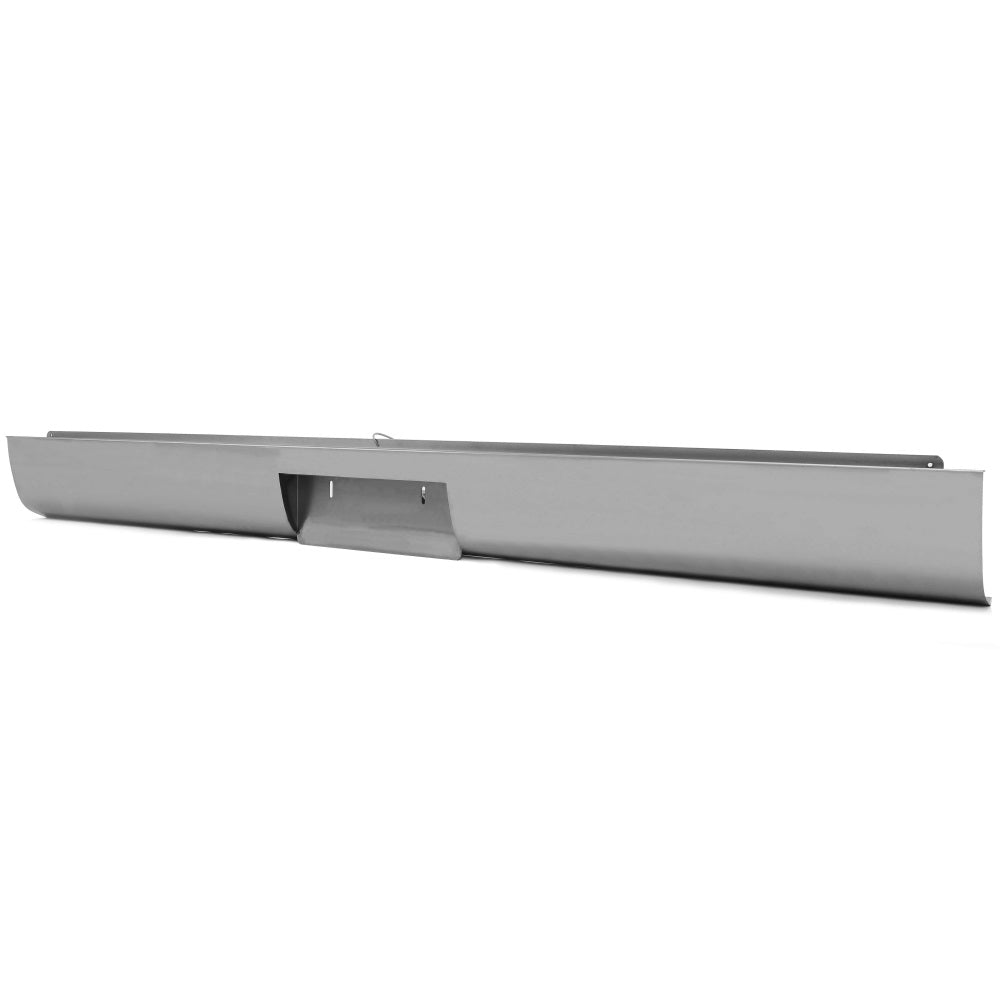 Steel Roll Pan Rollpan Bumper Compatible with 1967-1972 Ford F100 Fleetside w/License Plate Hole&Light