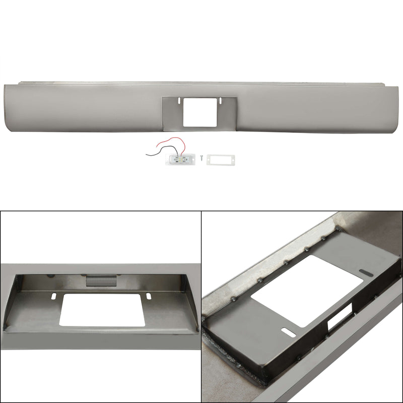 YIKATOO® 1972-1993 DODGE D150 PICKUP Steel Rollpan w/plate box Center & light Roll Pan