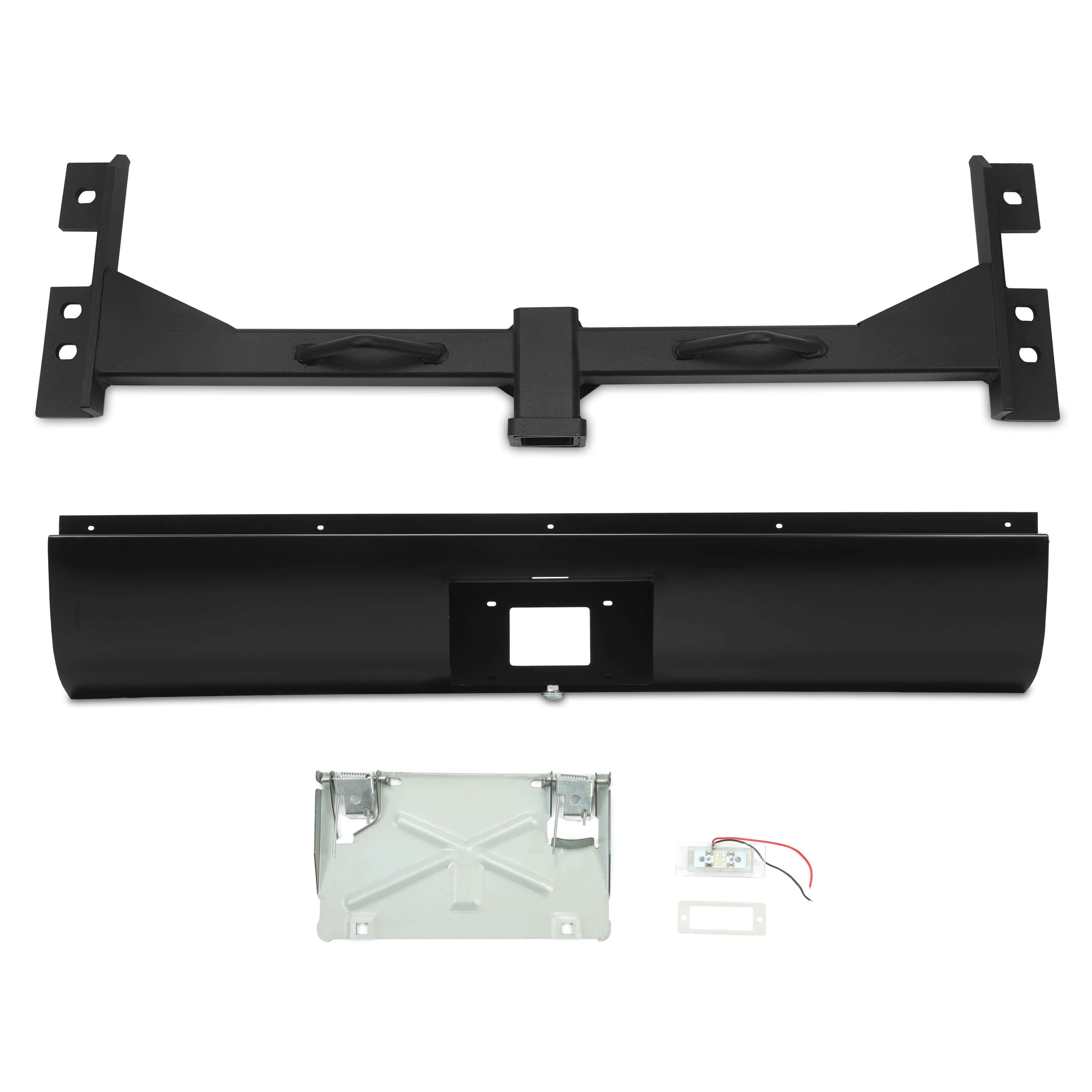 Roll Pan & Hidden Hitch Kit Compatible with 1999-2006 Silverado & GMC Sierra Pickup Trucks with Light & Flip Down