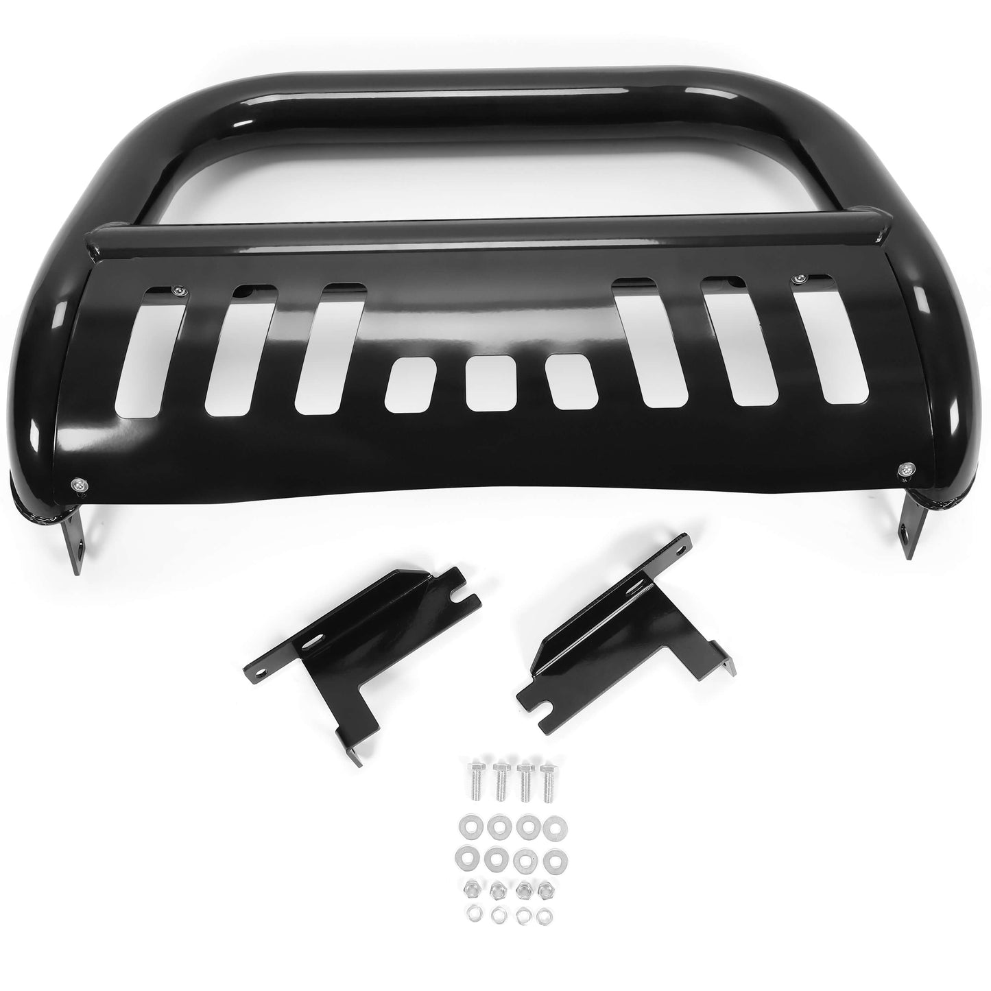 Bull Bar Front Bumper Grille Guard Black Steel Compatible with 2005-2010 Dodge Dakota 2011 Ram Dakota 2006-2009 Mitsubishi Raider All Models