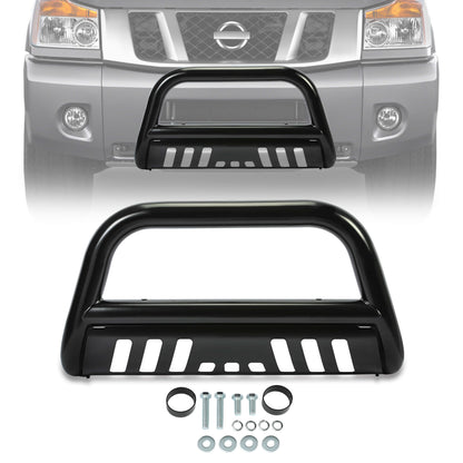 Bumper Bull Bar Tubing Front Grille Brush Guard Compatible with 2005-2015 Nissan Armada 2004-2015 Nissan Titan
