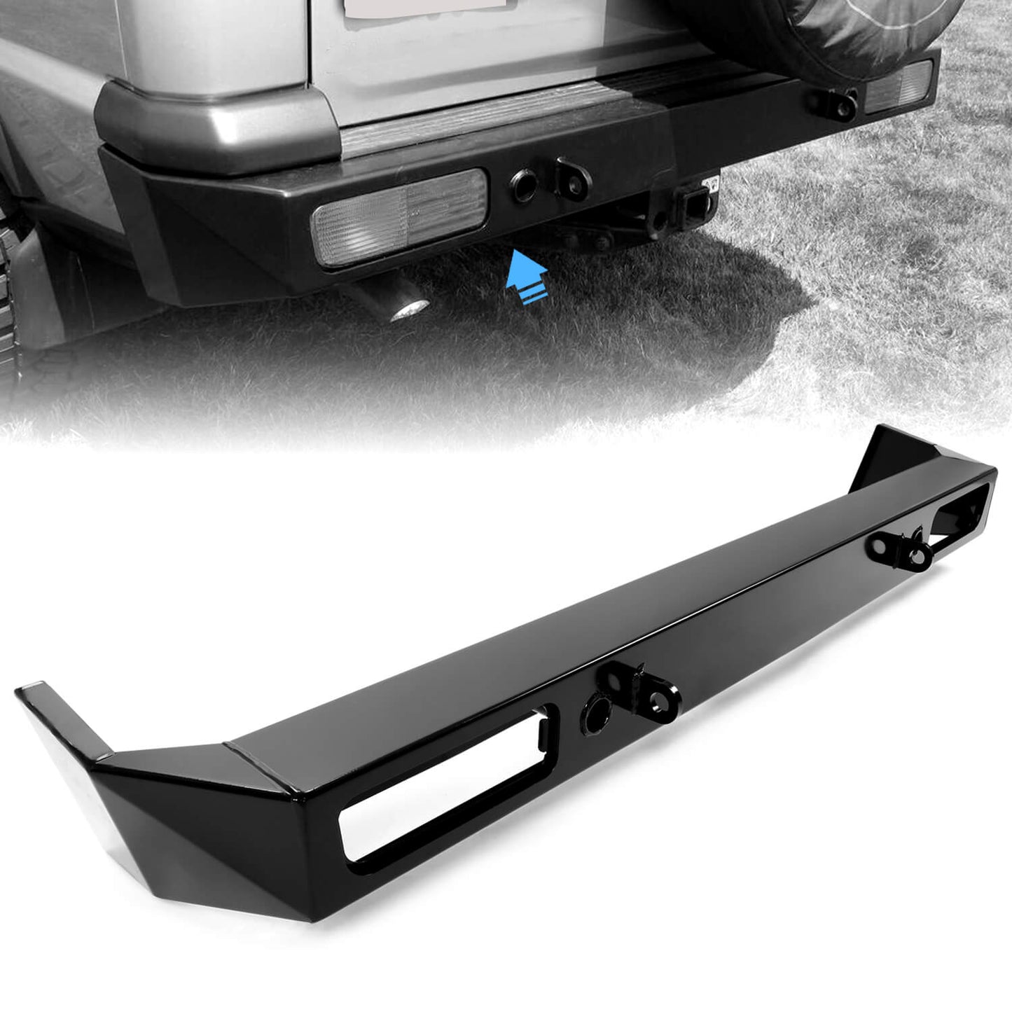 Heavy-Duty Rear Steel Bumper For 1999-2004 Land Rover Discovery