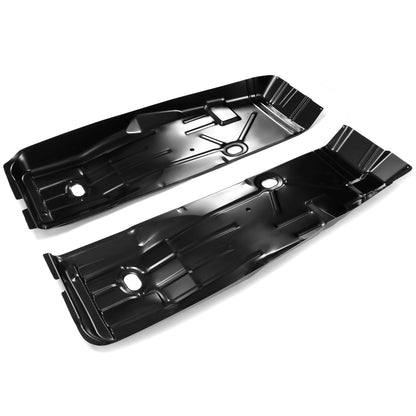 Front Floor Pans Black Repair Panels Compatible with 1967-1969 Camaro Firebird